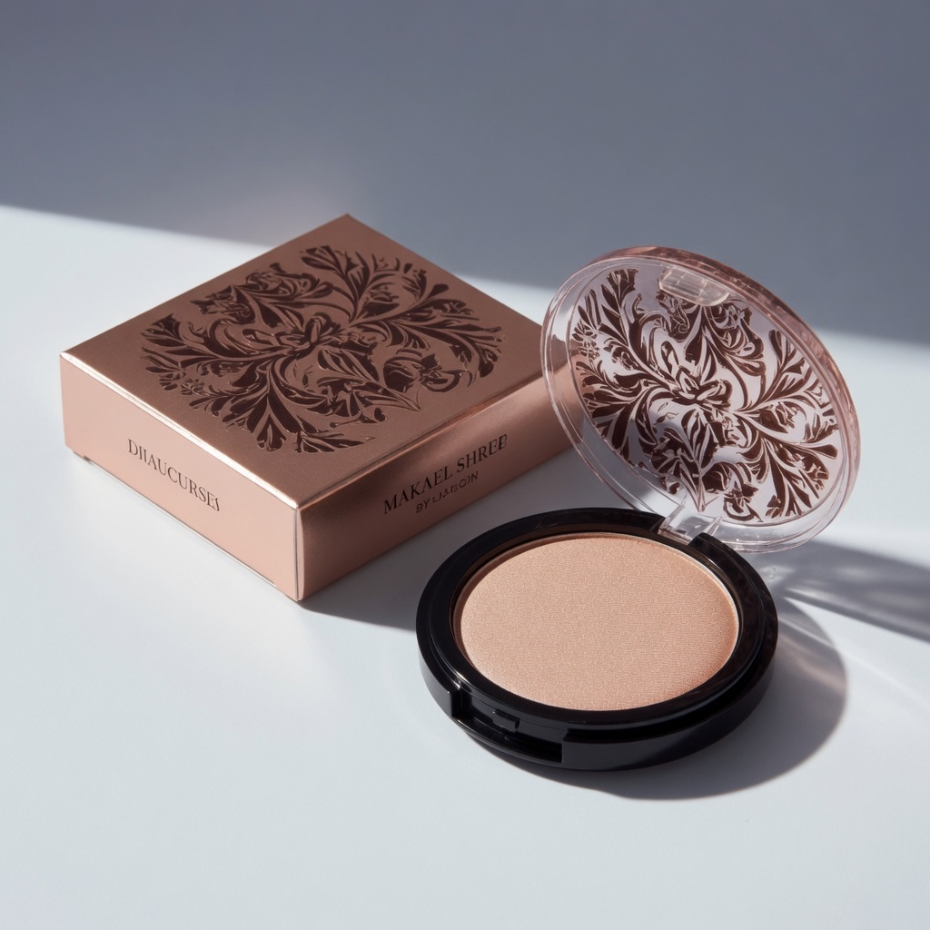 Floral Pressed Powder Compact - Image 2