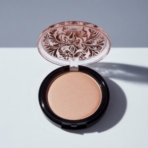 Floral Pressed Powder Compact